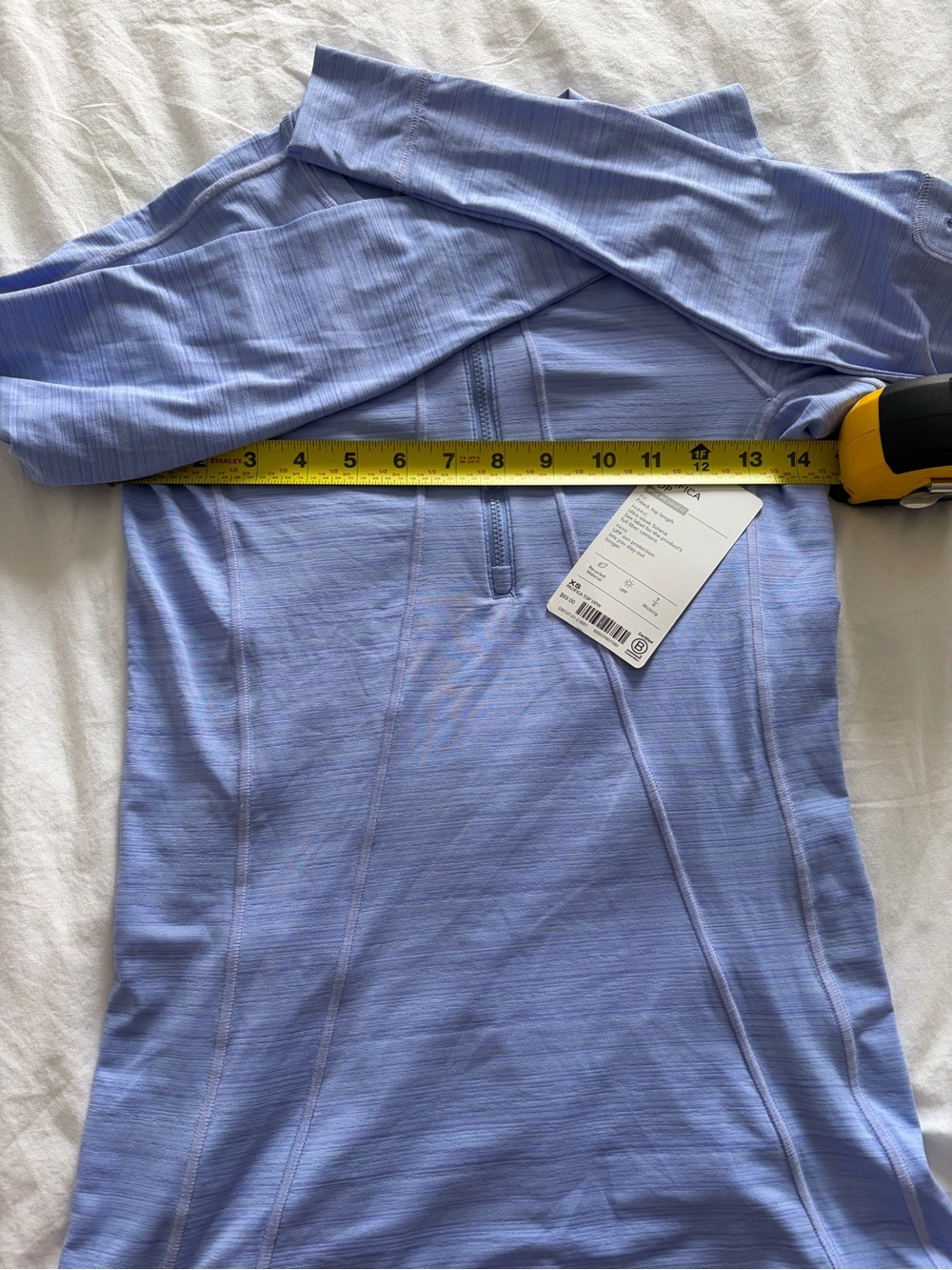 Athleta Blue Pacifica UPF Quarter-Zip Long Sleeve Top XS NWT - Picture 6 of 10